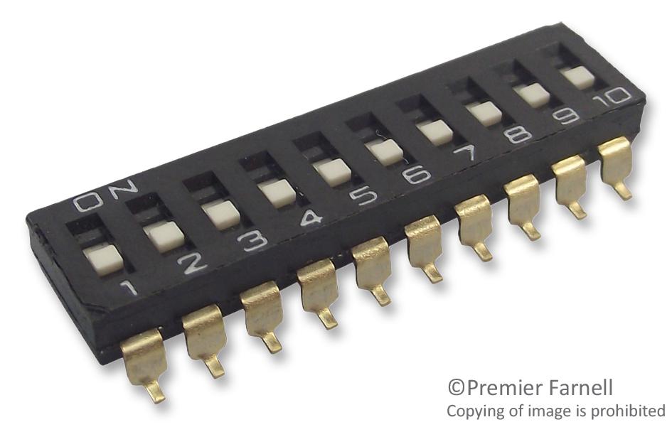 DIP NON SCELLÉ SMD 10 circuits DIP//SIP Switch 24 VDC SPST