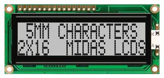 MIDAS DISPLAYS MC21605G6W-GPR