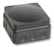 Wiska Combi 108/5/s Junction Box, Pp, Blk, 76X76X51Mm, Ip66