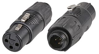 Rean Ra3Ft-B Audio Adaptor, Mini Xlr-Xlr, Plug-Jack