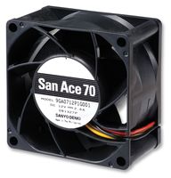 Sanyo Denki 9Ga0712P1G001 Dc Fan, Axial, 70Mm, 12Vdc, 2.6A