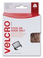 Velcro Vel-Ec60233 Stick On Coin, Hook Only, White, 19Mm