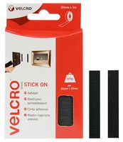 Velcro Vel-Ec60211 Stick On Tape, Black, 20Mm