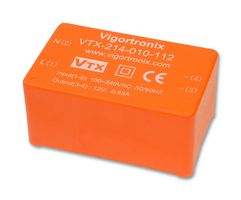 Vigortronix Vtx-214-010-124 Ac-Dc Conv, Fixed, 1 O/p, 10W, 24V