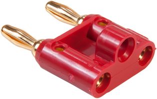 Pomona 4892-2 Banana Plug, Dbl, Stackable, 15A, Red