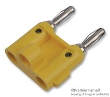 Pomona Mdp-4 Banana Plug, Dbl, Stackable, 15A, Yellow