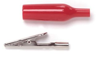 Pomona 2240-2 Adaptor, Alligator Clip-Banana Jack, Red