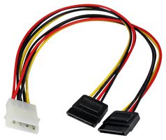 Startech Pyo2Lp4Sata Cable, Lp4 Molex-2X Sata Power Cable