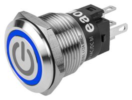 Eao 82-5151.1123.b002 Anti Vandal Sw, Spdt, 3A/240V, 19Mm, Blu