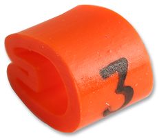 Raychem - Te Connectivity 6171303 Cable Marker, Z13, 3, Orange, Pk100