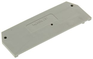 Wago 281-324 Endplate, Grey, 2.5Mm Wide