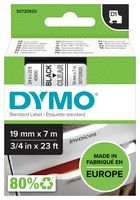 Dymo 45800 Tape, Black/clear, 19Mm