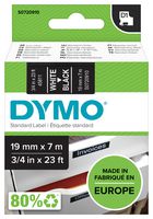 Dymo 45811 Tape, White/black, 19Mm