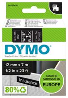 Dymo 45021 Tape, White/black, 12Mm