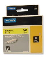 Dymo 18054 Tubing, Heat Shrink, 9Mmx1.5M, Yl