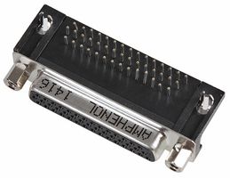 Amphenol Communications Solutions L77Hdb44Sd1Ch4F Connector, Hd D Sub, Rcpt, 44Pos