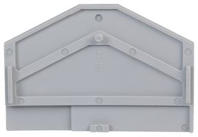 Wago 280-312 End Plate, Grey, 2.5Mm Wide