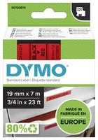 Dymo 45807 Tape, Black/red, 19Mm