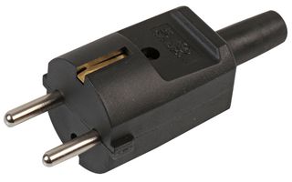 Pro Elec Ecs001-Sch European Schuko Plug, Top Entry, Black