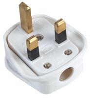 Pro Elec 9518 5A Box Of 20 Plug 5A White Box Of 20, Pk20