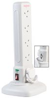 Pro Elec 2710Su Extension Tower 10G Swtch Surge, Usb Wht