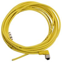 Lumberg Automation Rkwt 4-633/5M Single Ended Sensor Cordset, Right Angle M12 4 Position Female, 5M