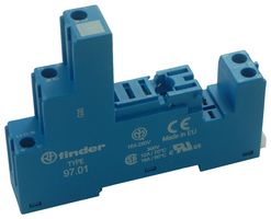 Finder 97.01 Relay Socket, 250V, 16A, Din Rail