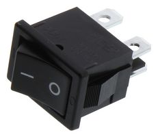 Nkk Switches Cwsb21Aa2F Switch, Rocker, Spdt, 6A, 250Vac, Black