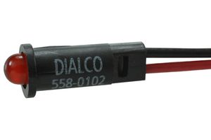 Dialight 558-0102-007F. Panel Mount Indicator, Led, 3.96Mm, Red, 5V