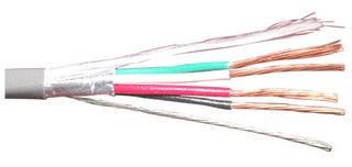 Belden 5402Fe 008U1000 Shielded Multiconductor Cable, 4 Conductor, 20Awg, 1000Ft, 300V