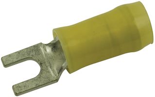 Amp - Te Connectivity 322985. Terminal, Spade/fork, #6, Crimp, Yellow