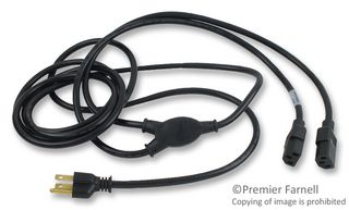 Volex 17273A Power Cord, Nema5-15P/iec, 10Ft, Black