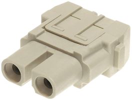 Harting 09140022702 Rectangular Insert, Receptacle, 2 Position, Screw