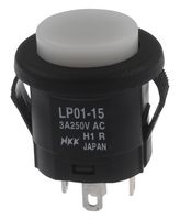 Nkk Switches Lp0115Cmkw015Cb Switch, Pushbutton, Illuminated, Spdt, 3A, Red