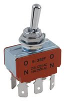 Nkk Switches S332F Switch, Toggle, Dpdt, 25A, 125Vac