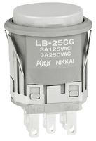 Nkk Switches Lb25Cgw01-H Switch, Pushbutton, Non-Illuminated, Dpdt, 3A, 250V