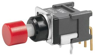 Nkk Switches Bb15Ah-Fc Switch, Pushbutton, Non-Illuminated, Spdt, 0.1A, 28Vac