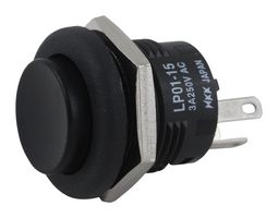 Nkk Switches Lp0115Cckw01A Switch, Pushbutton, Non-Illuminated, Spdt, 3A, Black