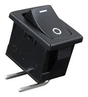 Nkk Switches Cwsa11Aan1H Switch, Rocker, Spst, 6A, 250Vac, Black