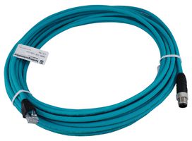 Lumberg Automation 0985 706 103/10M Ethernet/ip Cordset, M12 4 Position Male To Rj45 Plug, 10M