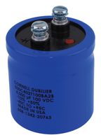 Cornell Dubilier 500C402T100Ba2B Aluminum Electrolytic Capacitor, 4000Uf, 100V, +50%/-10% Screw