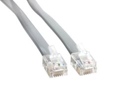 Amphenol Cables On Demand Mp-5Frj12Stws-002. Ethernet Cable, Rj12 Plug-Plug, 2Ft, Gry