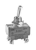 Nkk Switches S331T Toggle Switch, Dpst, 15A, 250V