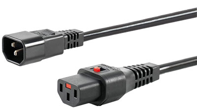 Power Cords with locking feature for IEC inlets